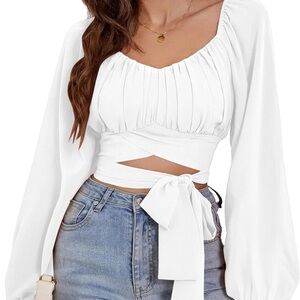 NWT Elegant White Women's Top